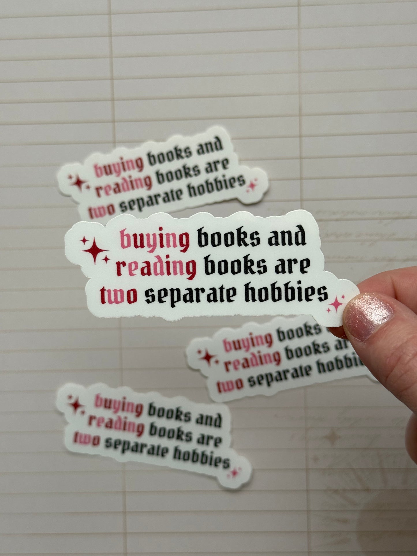 Buying Books and Reading Books Sticker