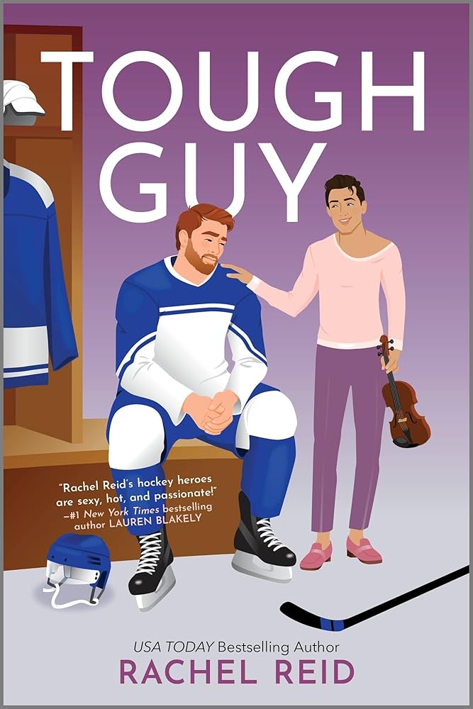 Book cover of 'Tough Guy' featuring two characters in a locker room setting.