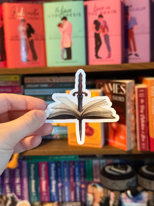 Book Sword Sticker
