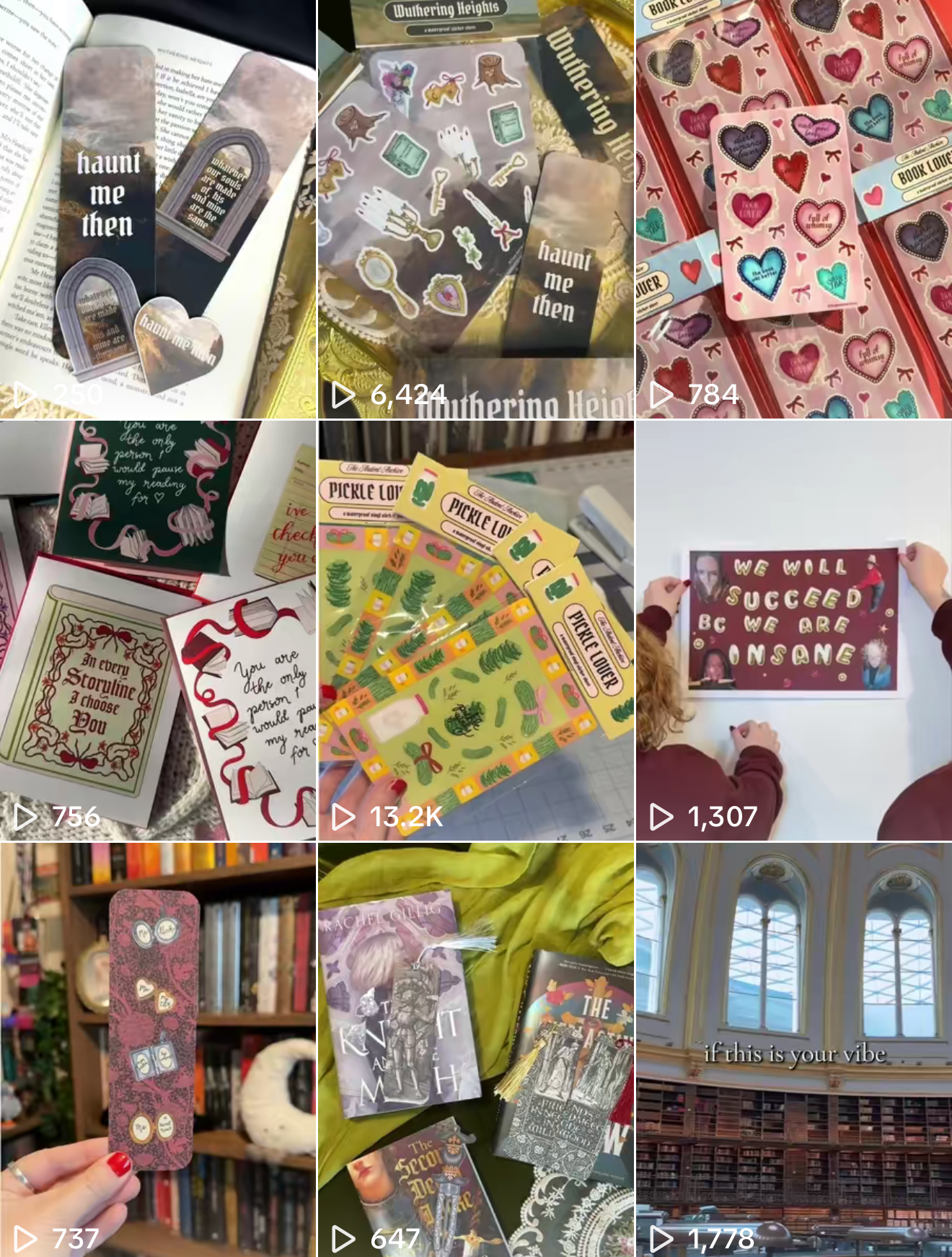Screenshot of The Ardent Archive's tiktok page and videos. 